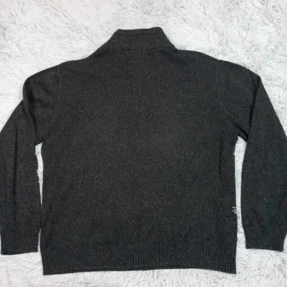 Tricots St. Raphael Mens Sweater Gray XL Mock Neck 1/4‎ Zip Sweatshirt Textured - Picture 2 of 10